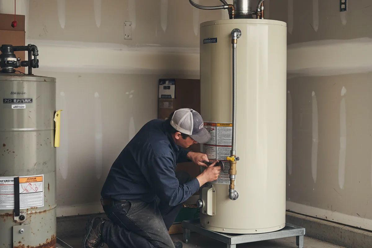 Water heater and shutoff valve replacement in Hollywood